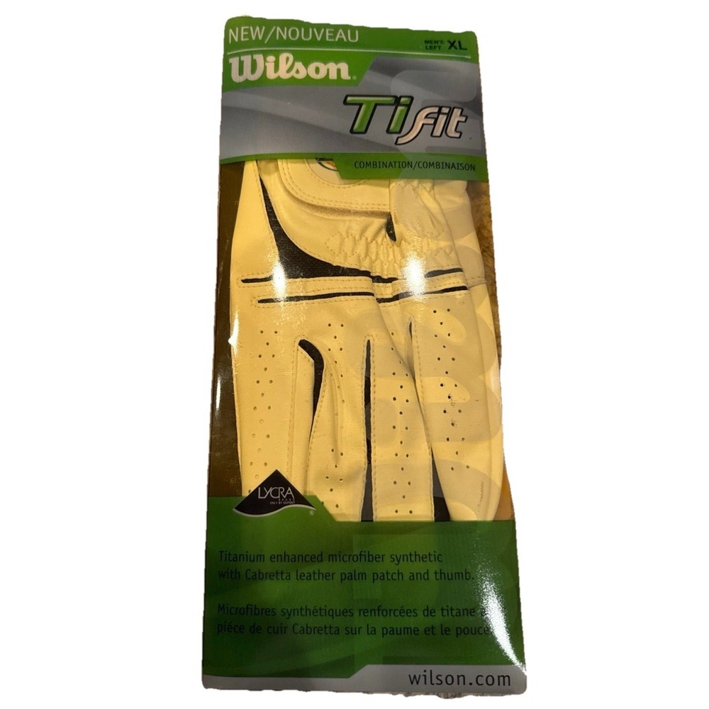 Wilson TiFit Synthetic Leather Cabretta Palm Left Hand Golf Glove Mens XL New